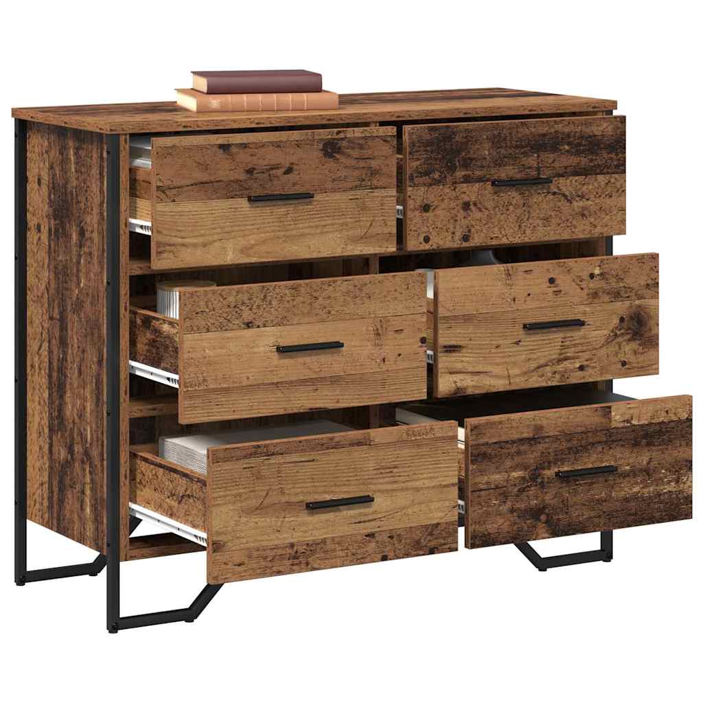 Chest of Drawers Old Wood 91 x 35.5 x 74.5 cm Engineered wood